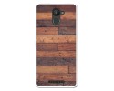 Funda Gel Tpu para Bq Aquaris U Plus diseño Madera 03 Dibujos