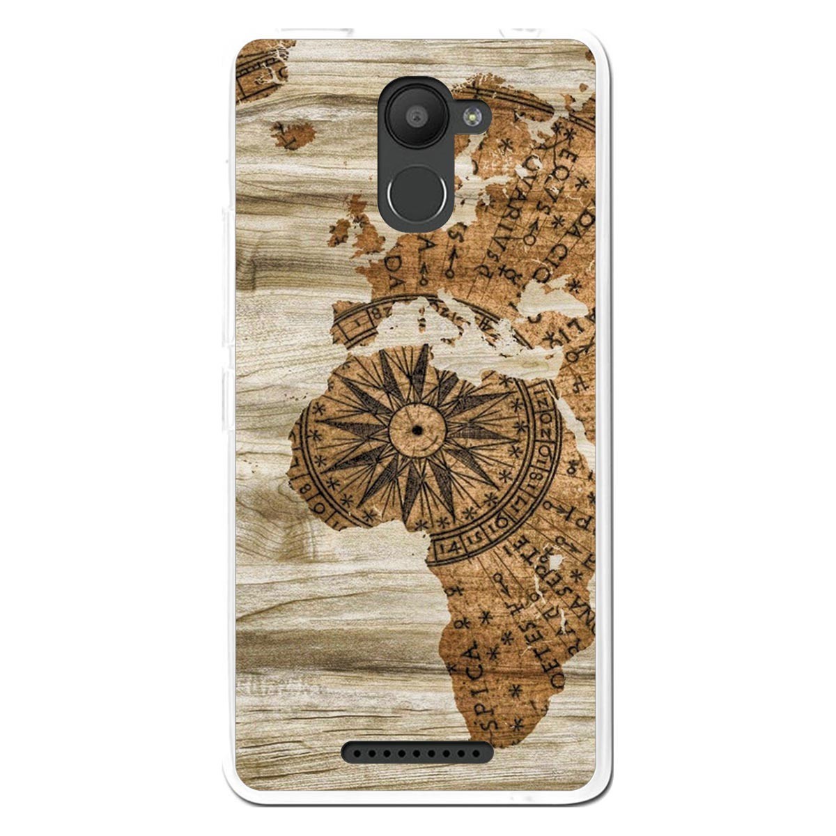 Funda Gel Tpu para Bq Aquaris U Plus diseño Madera 07 Dibujos