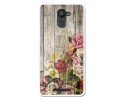Funda Gel Tpu para Bq Aquaris U Plus diseño Madera 08 Dibujos