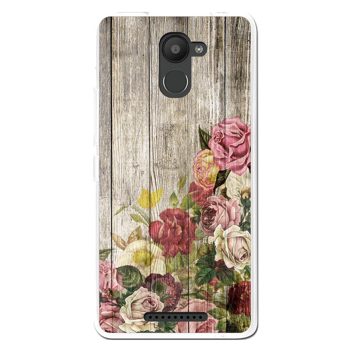 Funda Gel Tpu para Bq Aquaris U Plus diseño Madera 08 Dibujos
