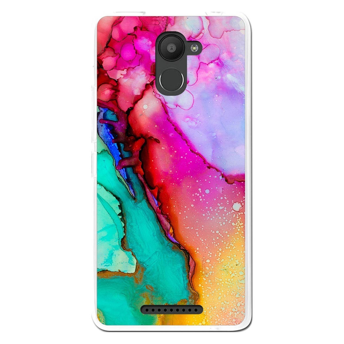 Funda Gel Tpu para Bq Aquaris U Plus diseño Mármol 15 Dibujos