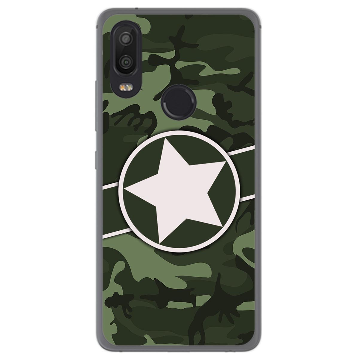 Funda Gel Tpu para Bq Aquaris X2 / X2 Pro diseño Camuflaje 01 Dibujos
