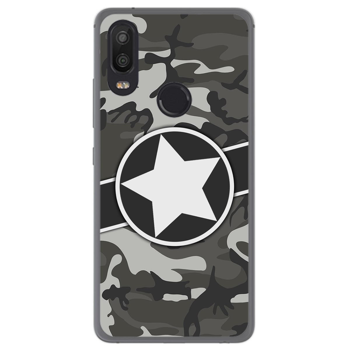Funda Gel Tpu para Bq Aquaris X2 / X2 Pro diseño Camuflaje 02 Dibujos