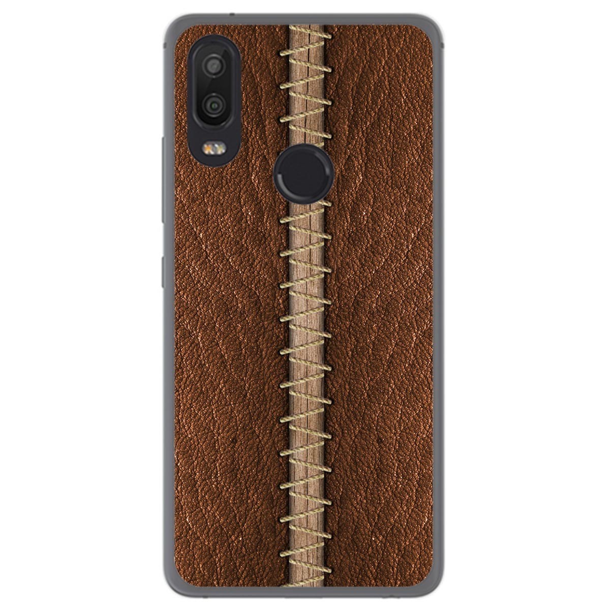 Funda Gel Tpu para Bq Aquaris X2 / X2 Pro diseño Cuero 01 Dibujos