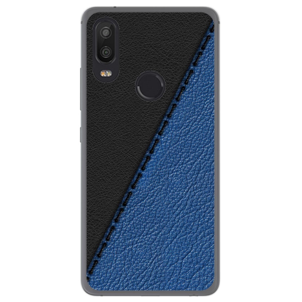 Funda Gel Tpu para Bq Aquaris X2 / X2 Pro diseño Cuero 02 Dibujos