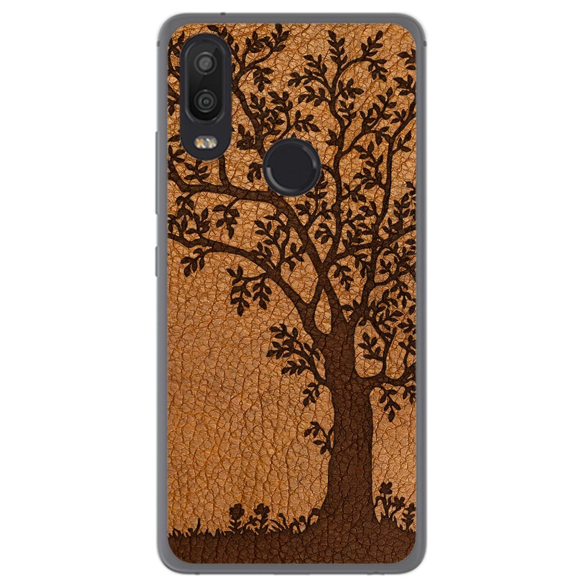 Funda Gel Tpu para Bq Aquaris X2 / X2 Pro diseño Cuero 03 Dibujos