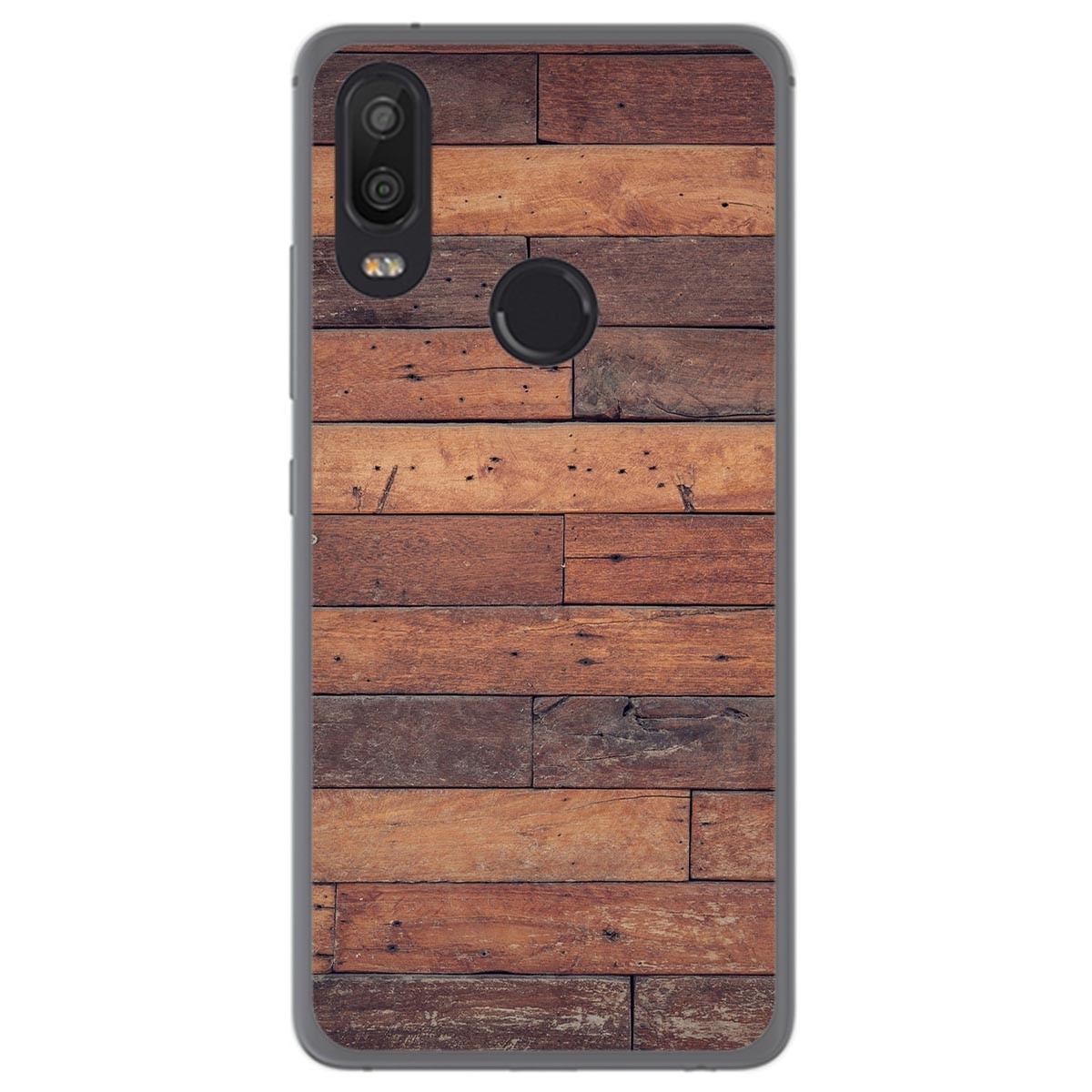 Funda Gel Tpu para Bq Aquaris X2 / X2 Pro diseño Madera 03 Dibujos