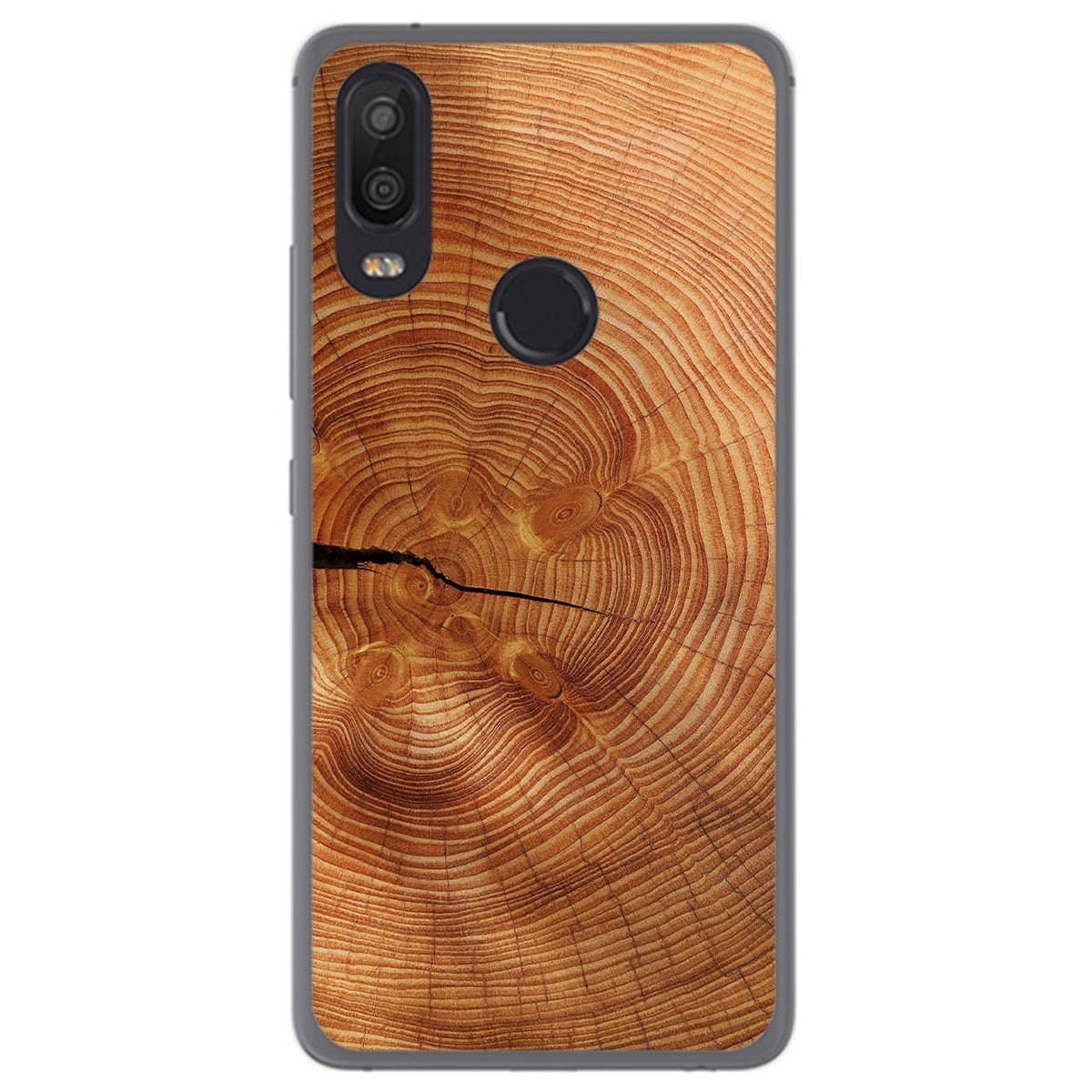 Funda Gel Tpu para Bq Aquaris X2 / X2 Pro diseño Madera 04 Dibujos