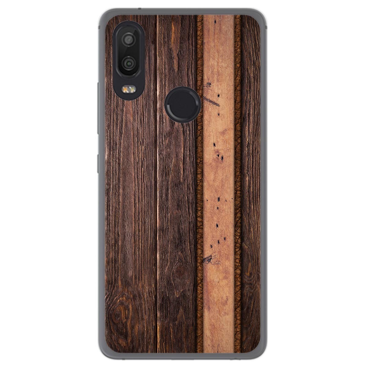 Funda Gel Tpu para Bq Aquaris X2 / X2 Pro diseño Madera 05 Dibujos
