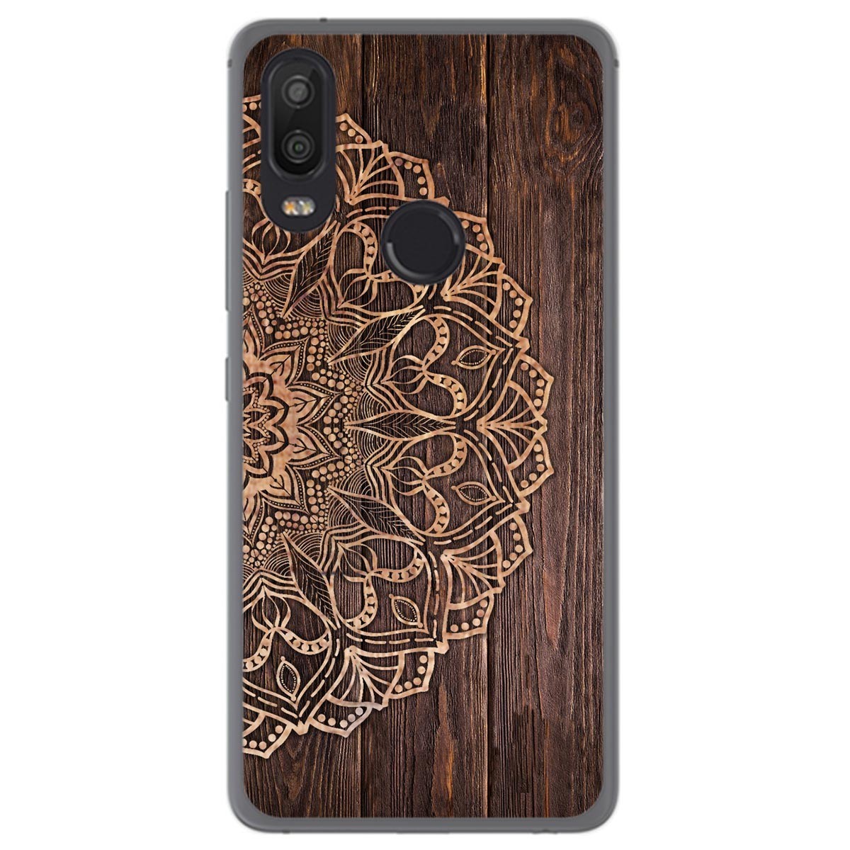 Funda Gel Tpu para Bq Aquaris X2 / X2 Pro diseño Madera 06 Dibujos