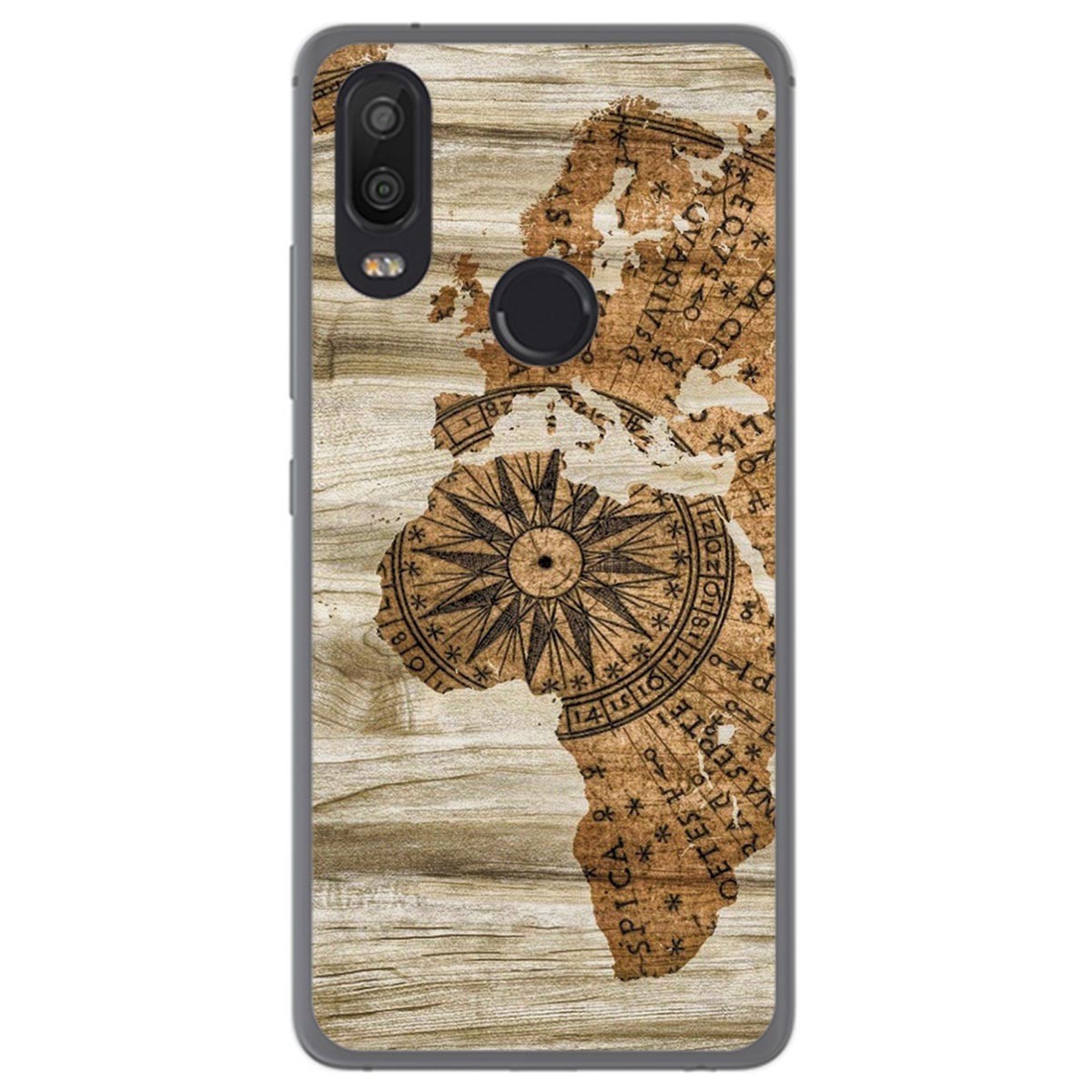 Funda Gel Tpu para Bq Aquaris X2 / X2 Pro diseño Madera 07 Dibujos