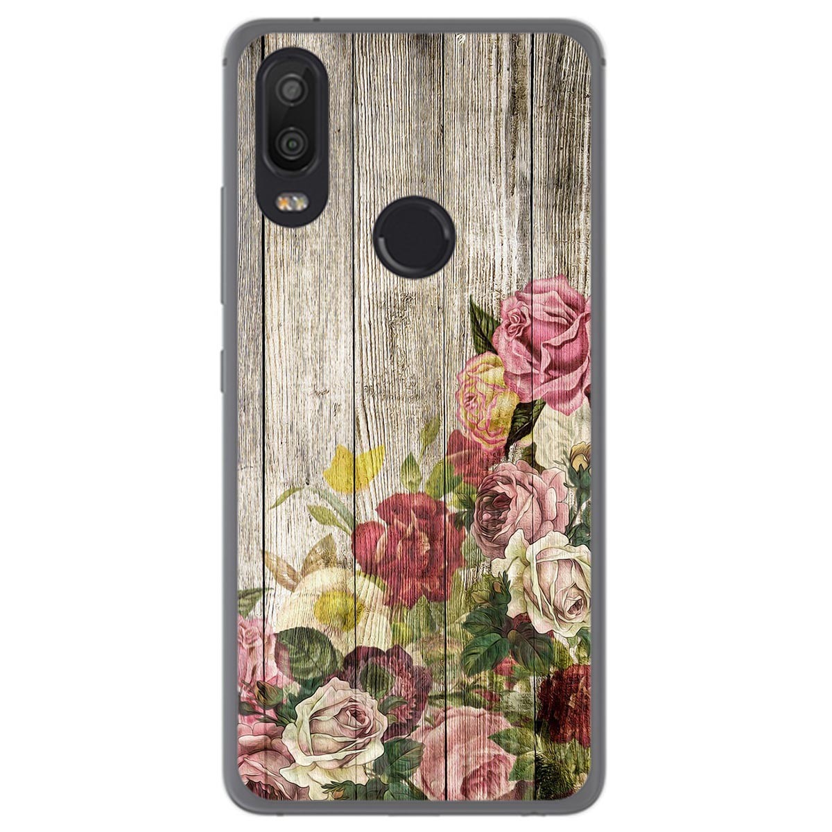 Funda Gel Tpu para Bq Aquaris X2 / X2 Pro diseño Madera 08 Dibujos
