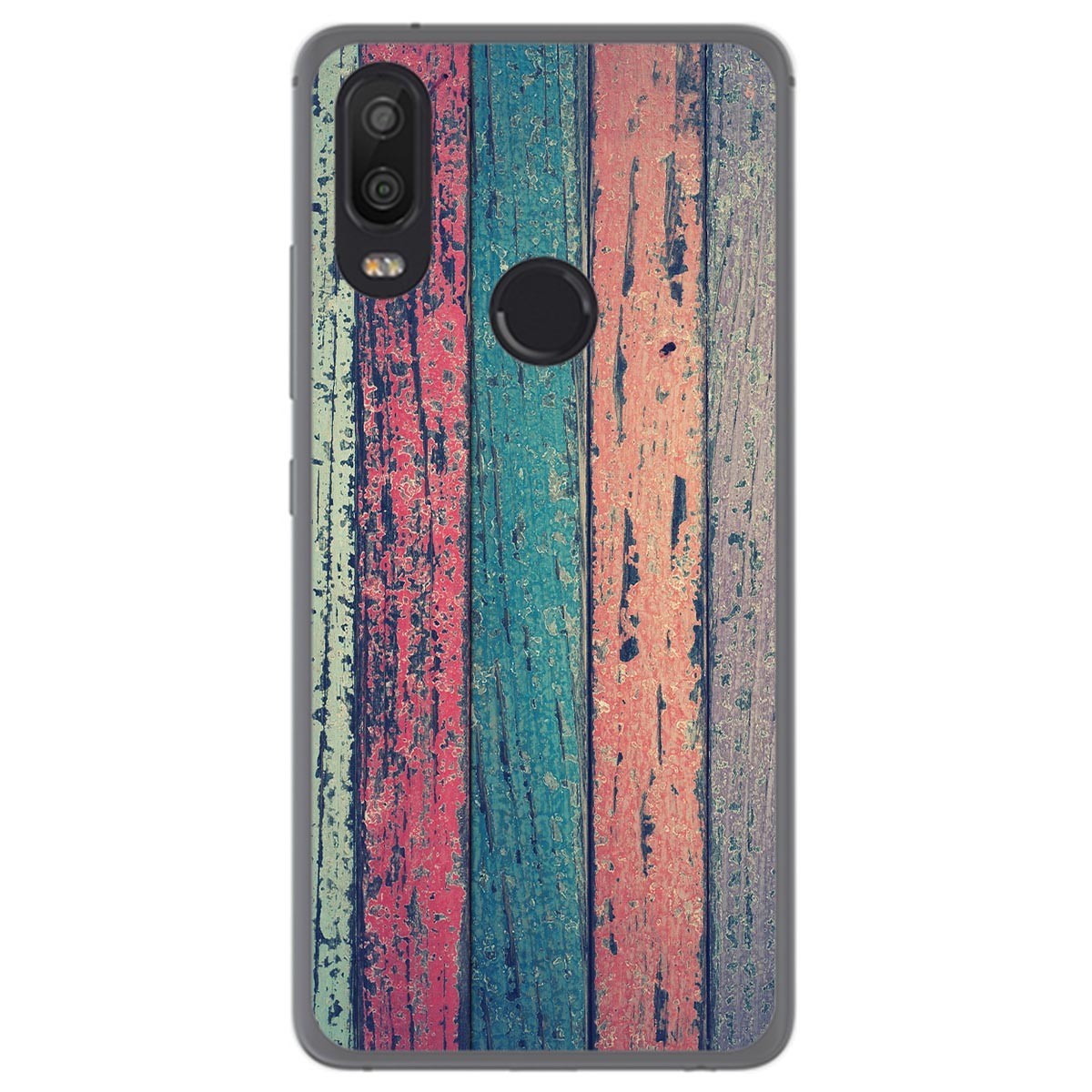 Funda Gel Tpu para Bq Aquaris X2 / X2 Pro diseño Madera 10 Dibujos