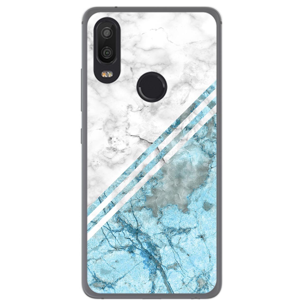 Funda Gel Tpu para Bq Aquaris X2 / X2 Pro diseño Mármol 02 Dibujos