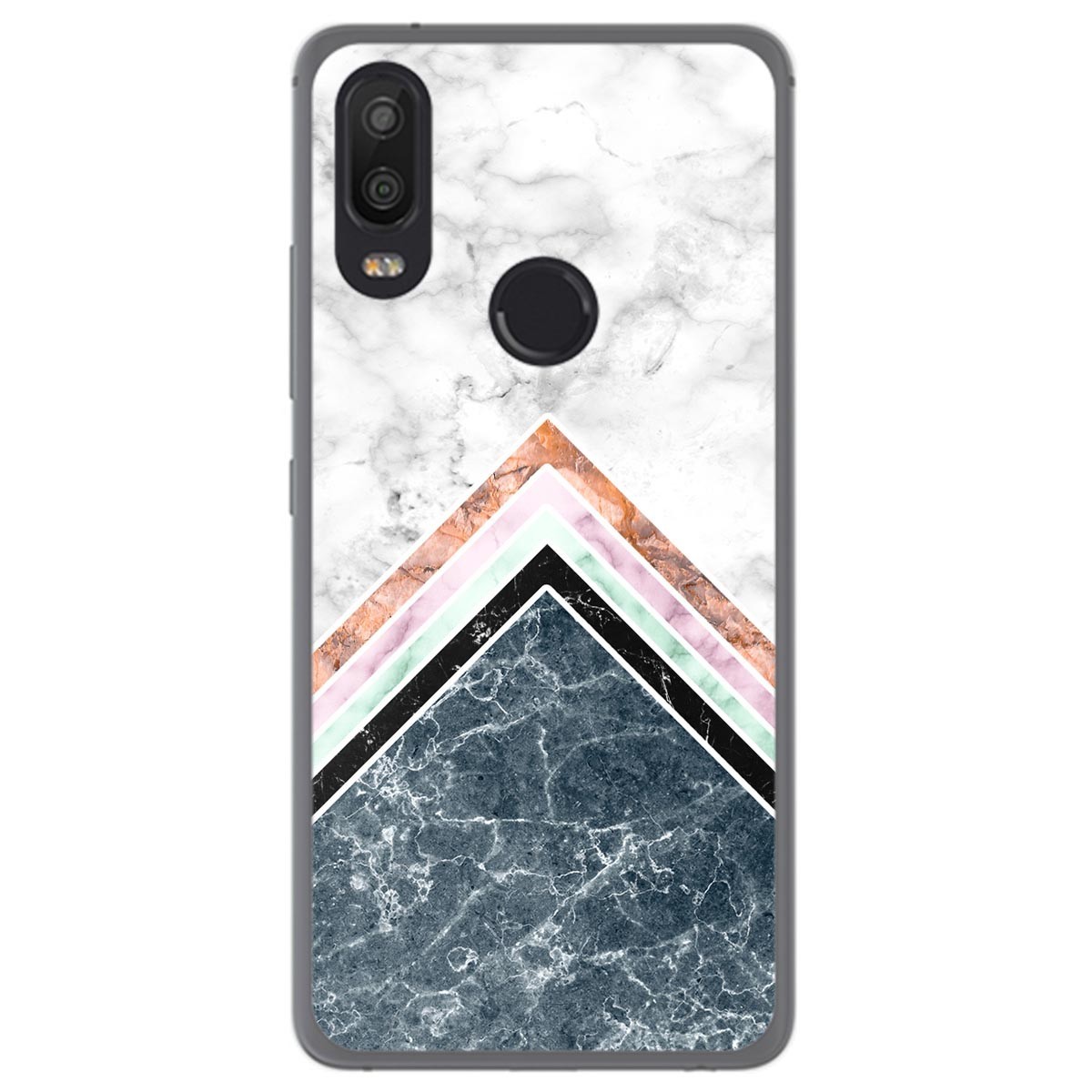 Funda Gel Tpu para Bq Aquaris X2 / X2 Pro diseño Mármol 05 Dibujos