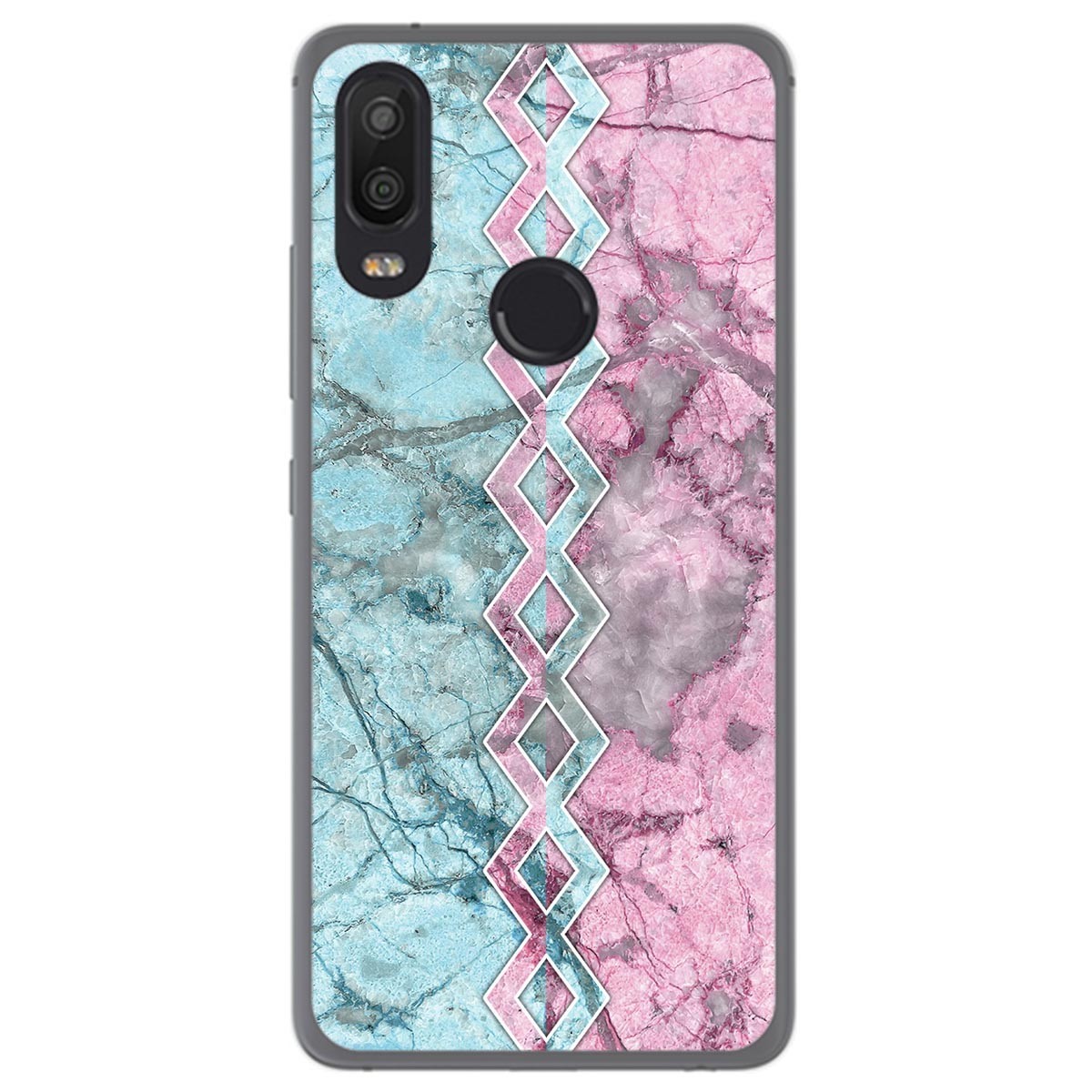 Funda Gel Tpu para Bq Aquaris X2 / X2 Pro diseño Mármol 08 Dibujos