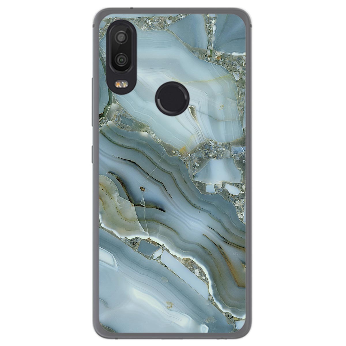 Funda Gel Tpu para Bq Aquaris X2 / X2 Pro diseño Mármol 09 Dibujos
