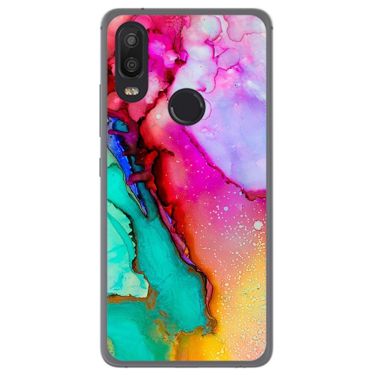 Funda Gel Tpu para Bq Aquaris X2 / X2 Pro diseño Mármol 15 Dibujos