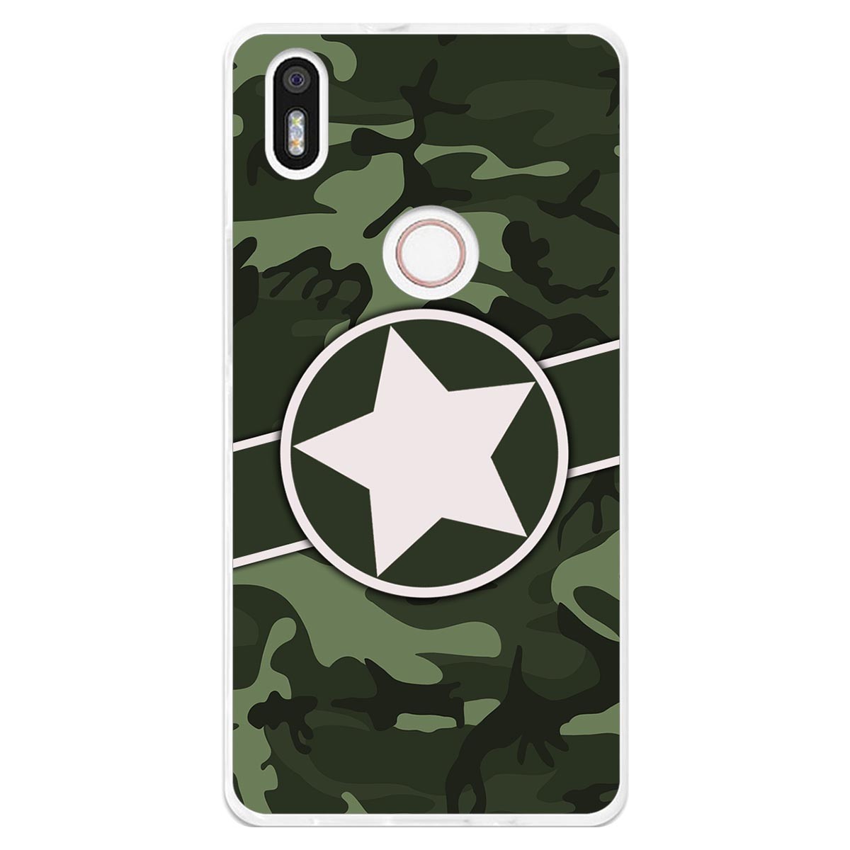 Funda Gel Tpu para Bq Aquaris X5 Plus diseño Camuflaje 01 Dibujos