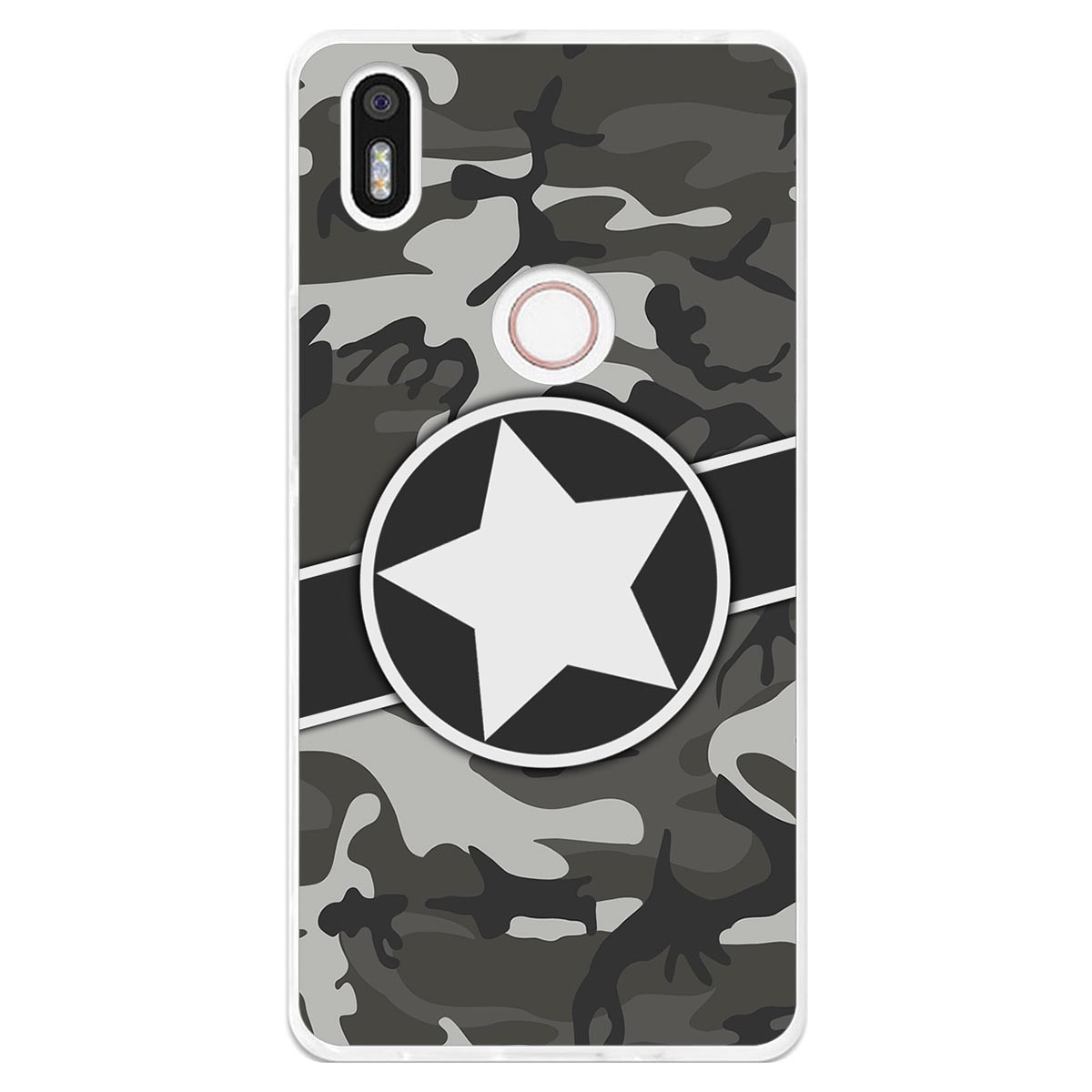 Funda Gel Tpu para Bq Aquaris X5 Plus diseño Camuflaje 02 Dibujos