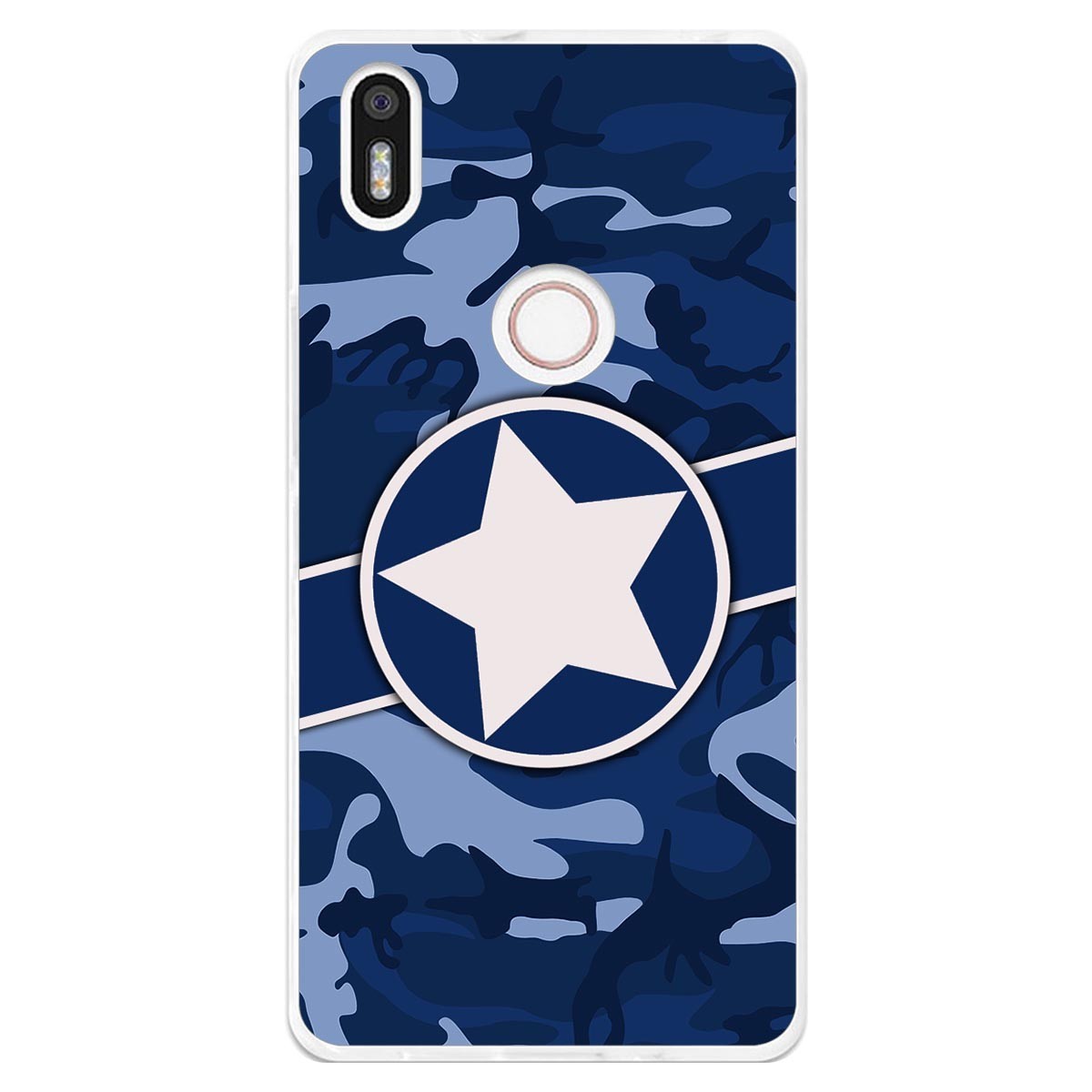 Funda Gel Tpu para Bq Aquaris X5 Plus diseño Camuflaje 03 Dibujos