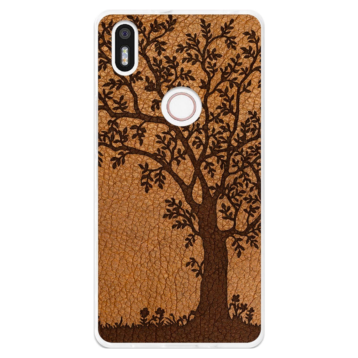 Funda Gel Tpu para Bq Aquaris X5 Plus diseño Cuero 03 Dibujos