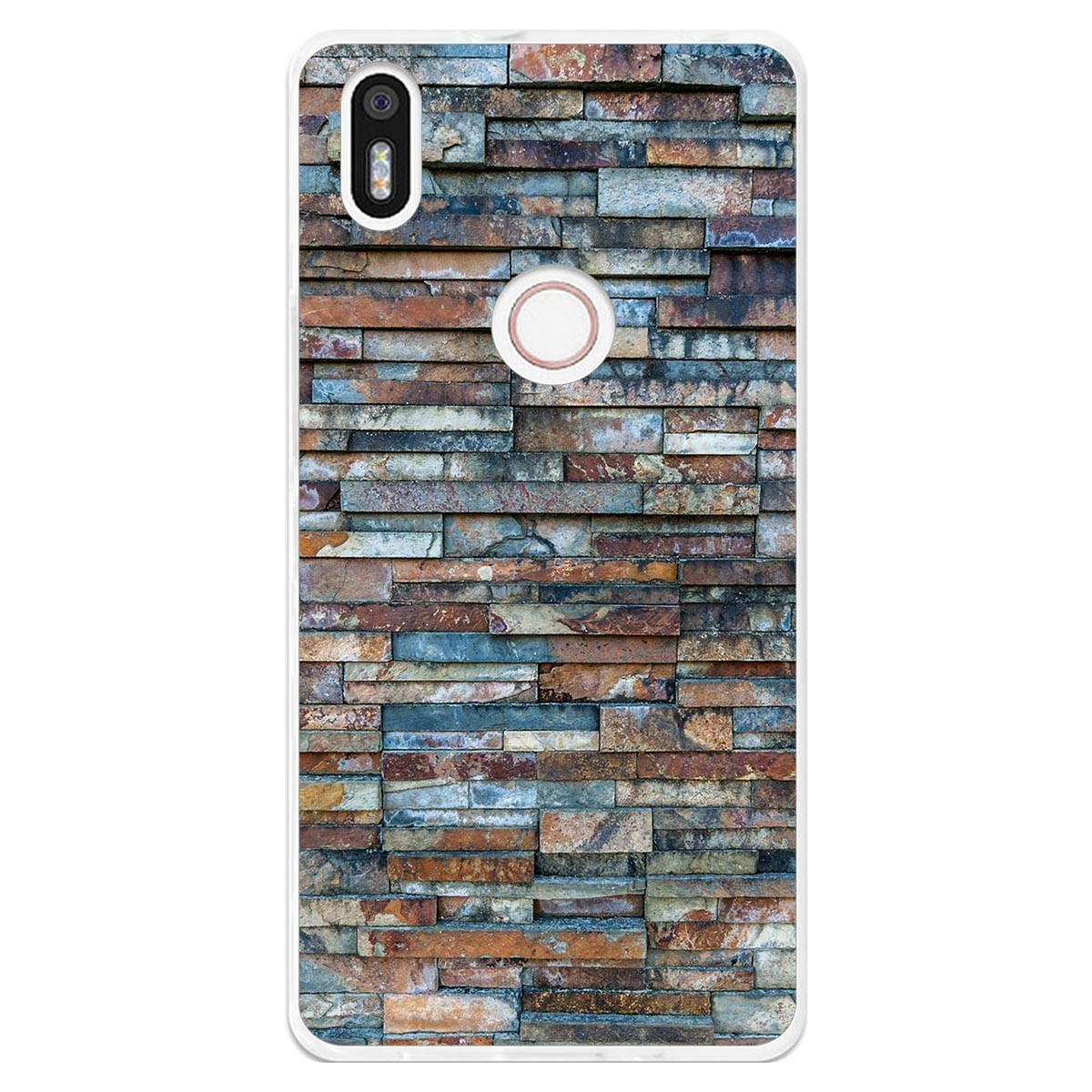 Funda Gel Tpu para Bq Aquaris X5 Plus diseño Ladrillo 05 Dibujos