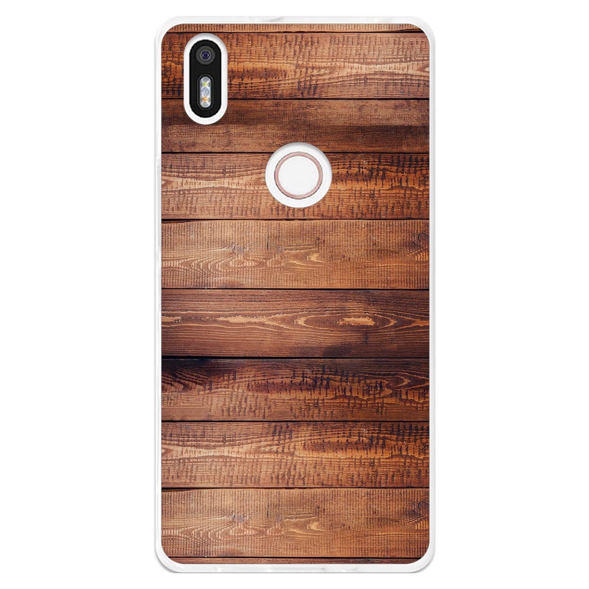 Funda Gel Tpu para Bq Aquaris X5 Plus diseño Madera 02 Dibujos