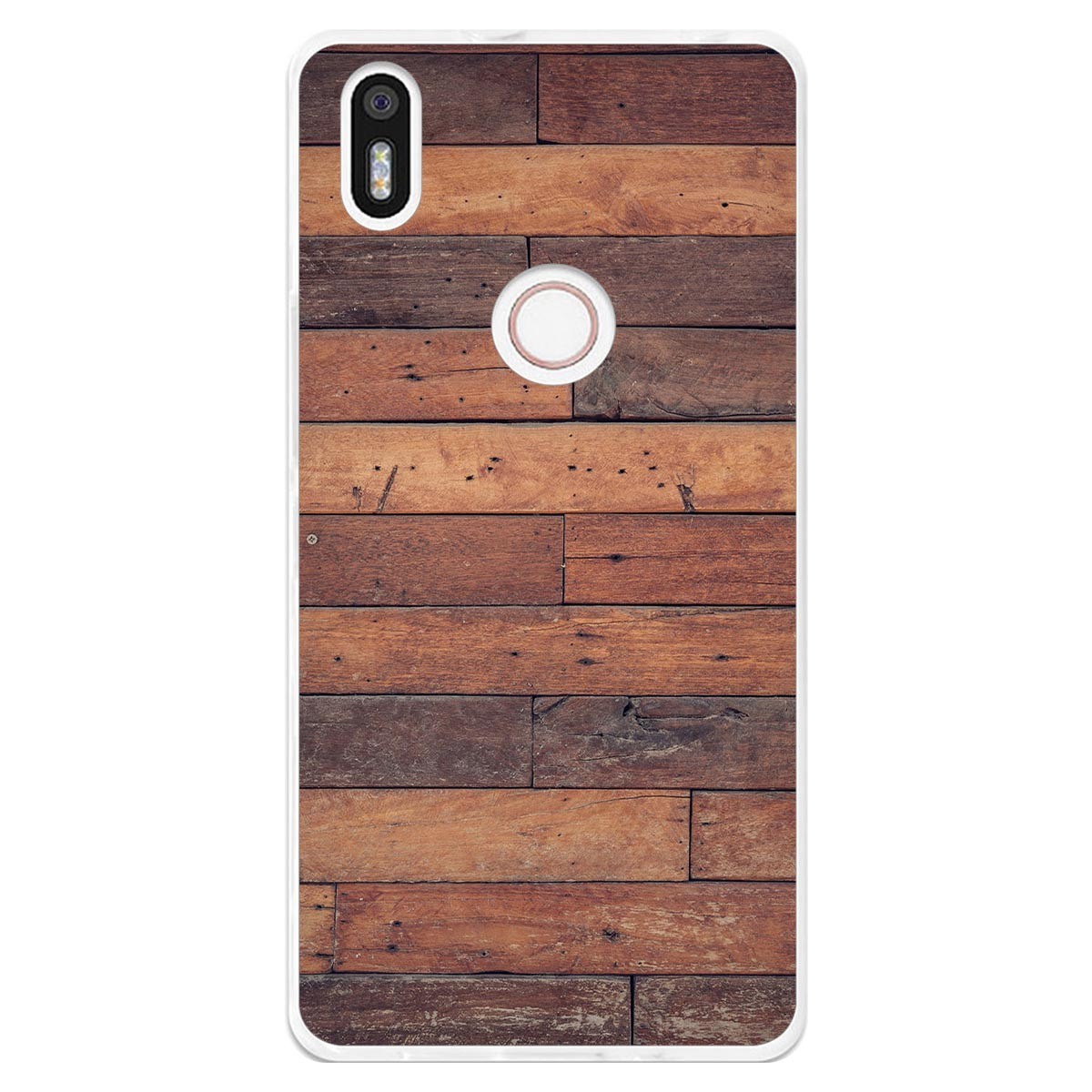 Funda Gel Tpu para Bq Aquaris X5 Plus diseño Madera 03 Dibujos