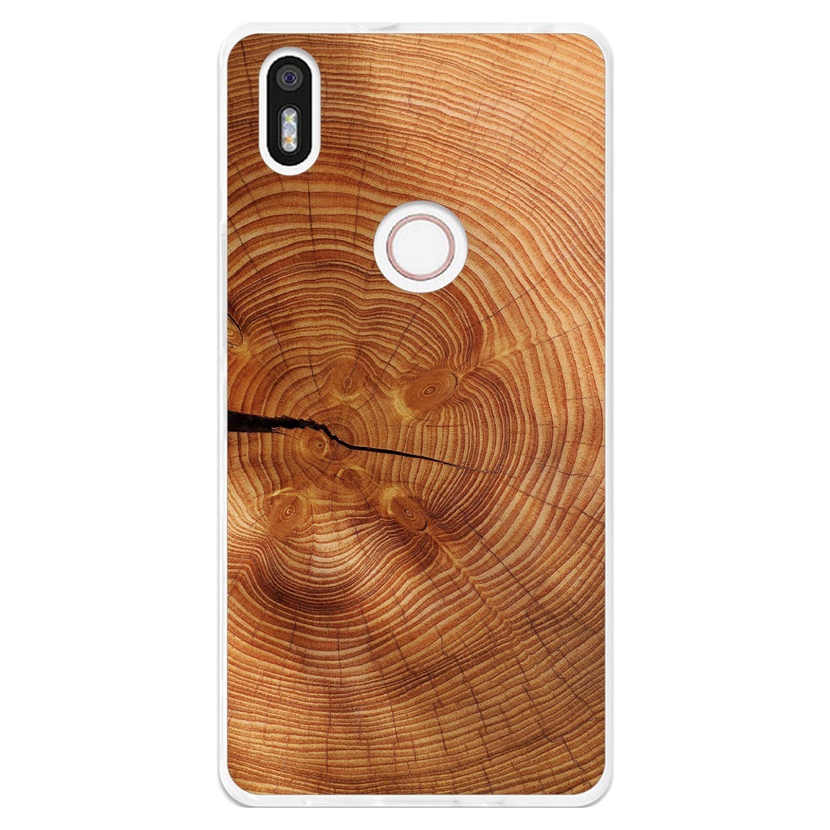 Funda Gel Tpu para Bq Aquaris X5 Plus diseño Madera 04 Dibujos