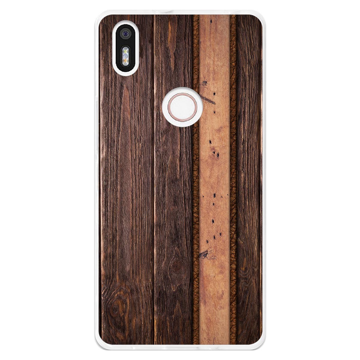 Funda Gel Tpu para Bq Aquaris X5 Plus diseño Madera 05 Dibujos