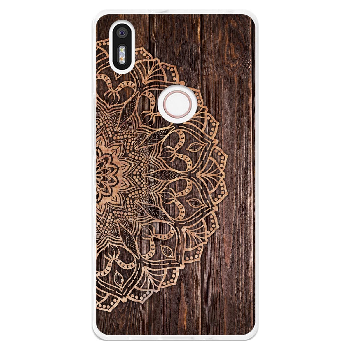 Funda Gel Tpu para Bq Aquaris X5 Plus diseño Madera 06 Dibujos