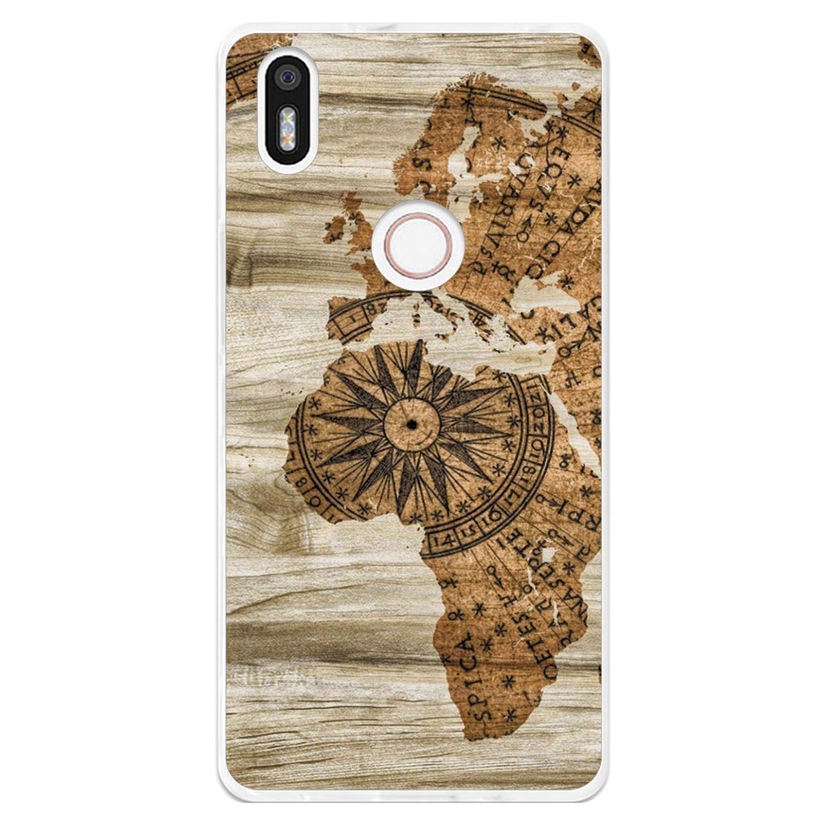 Funda Gel Tpu para Bq Aquaris X5 Plus diseño Madera 07 Dibujos
