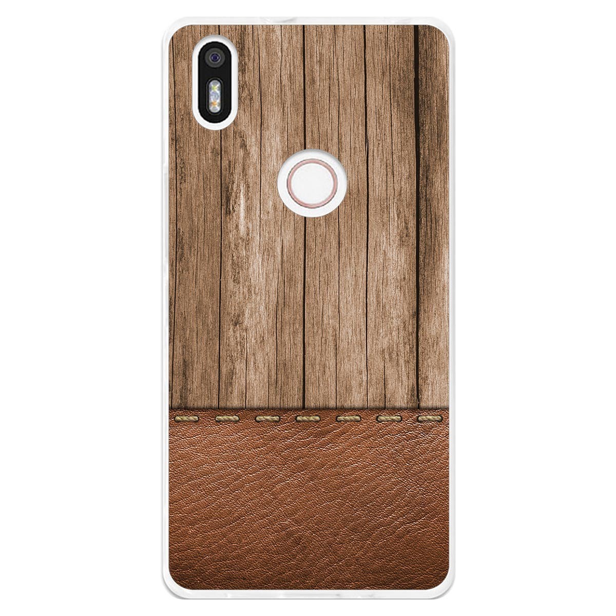Funda Gel Tpu para Bq Aquaris X5 Plus diseño Madera 09 Dibujos