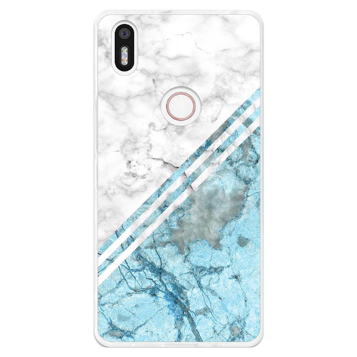 Funda Gel Tpu para Bq Aquaris X5 Plus diseño Mármol 02 Dibujos