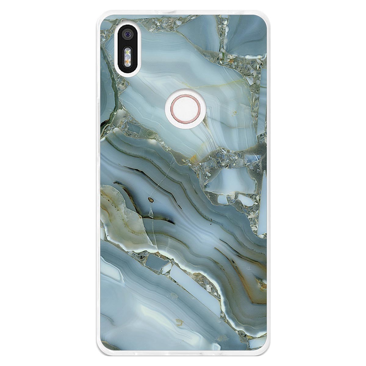 Funda Gel Tpu para Bq Aquaris X5 Plus diseño Mármol 09 Dibujos