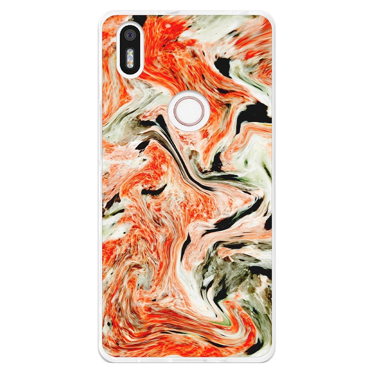 Funda Gel Tpu para Bq Aquaris X5 Plus diseño Mármol 12 Dibujos