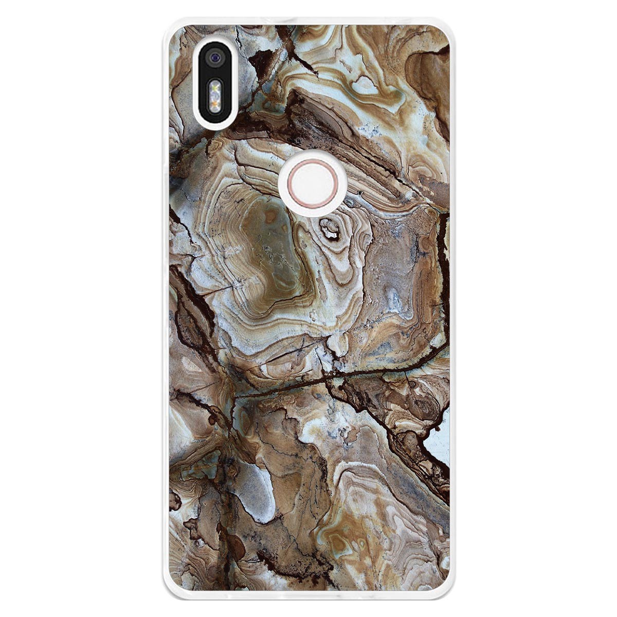 Funda Gel Tpu para Bq Aquaris X5 Plus diseño Mármol 14 Dibujos