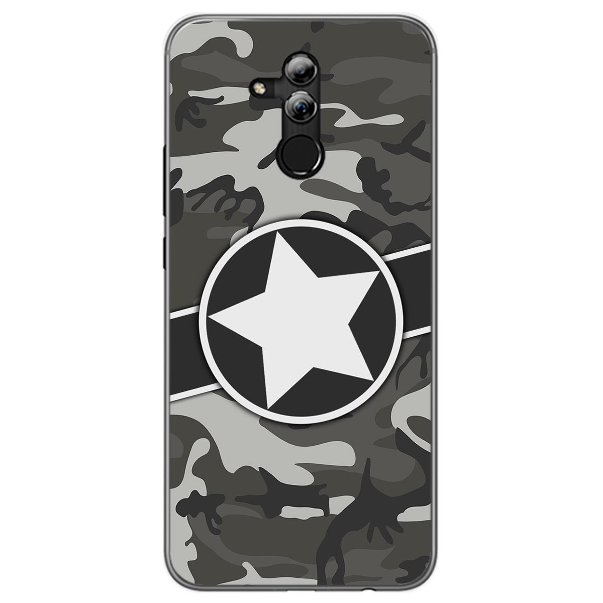 Funda Gel Tpu para Huawei Mate 20 Lite diseño Camuflaje 02 Dibujos