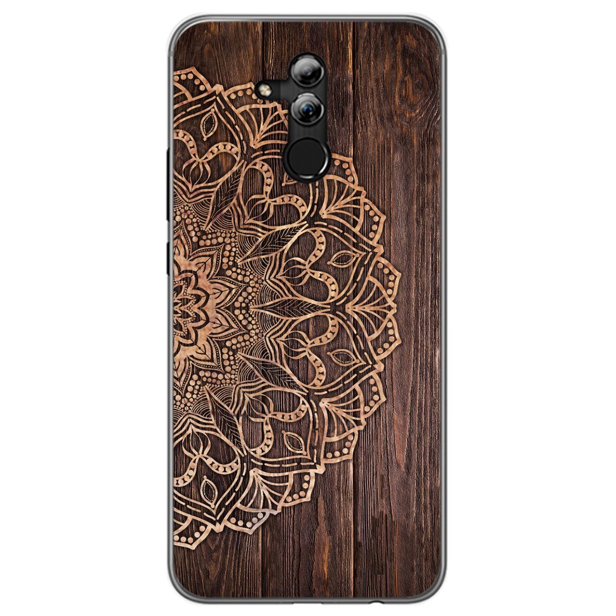 Funda Gel Tpu para Huawei Mate 20 Lite diseño Madera 06 Dibujos