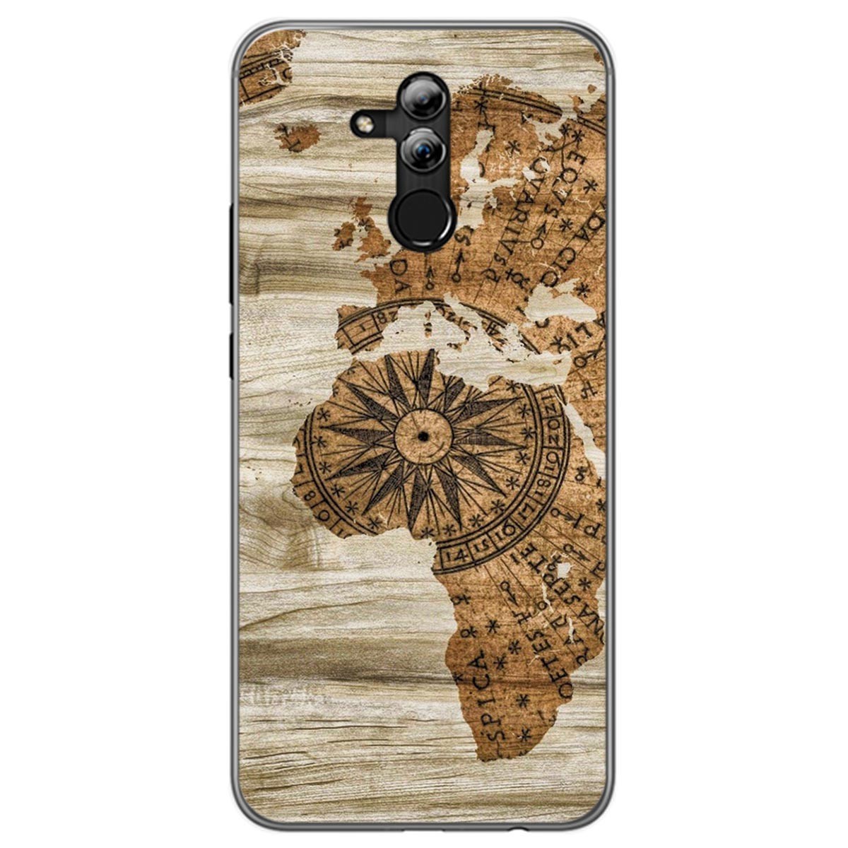 Funda Gel Tpu para Huawei Mate 20 Lite diseño Madera 07 Dibujos