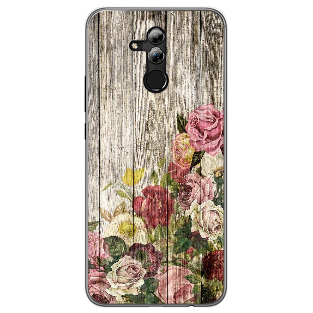 Funda Gel Tpu para Huawei Mate 20 Lite diseño Madera 08 Dibujos