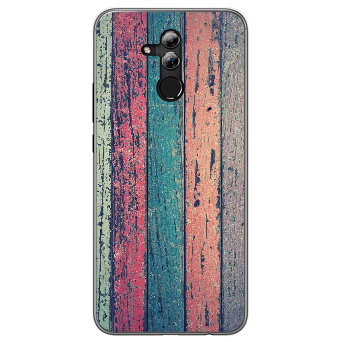 Funda Gel Tpu para Huawei Mate 20 Lite diseño Madera 10 Dibujos