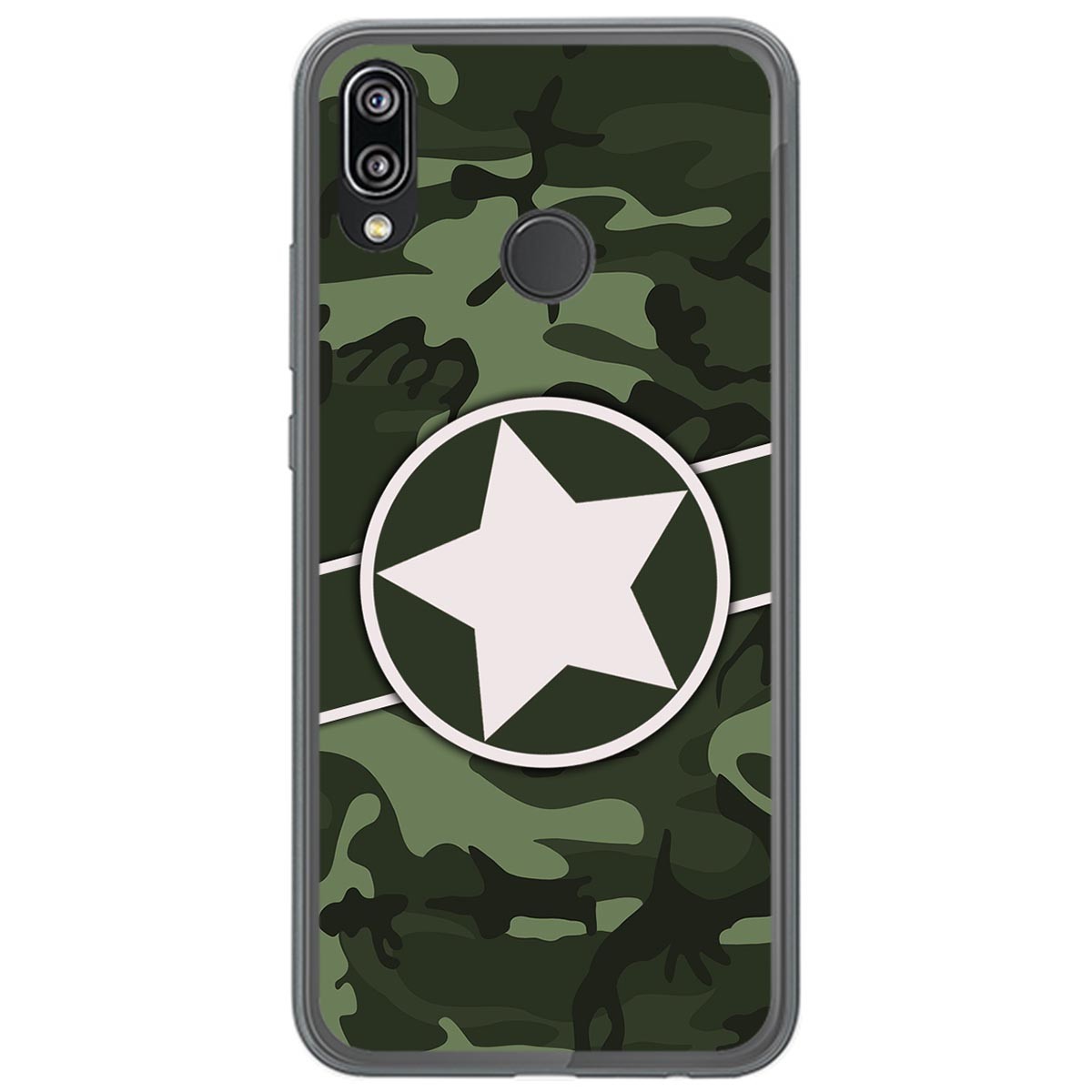 Funda Gel Tpu para Huawei P20 Lite diseño Camuflaje 01 Dibujos