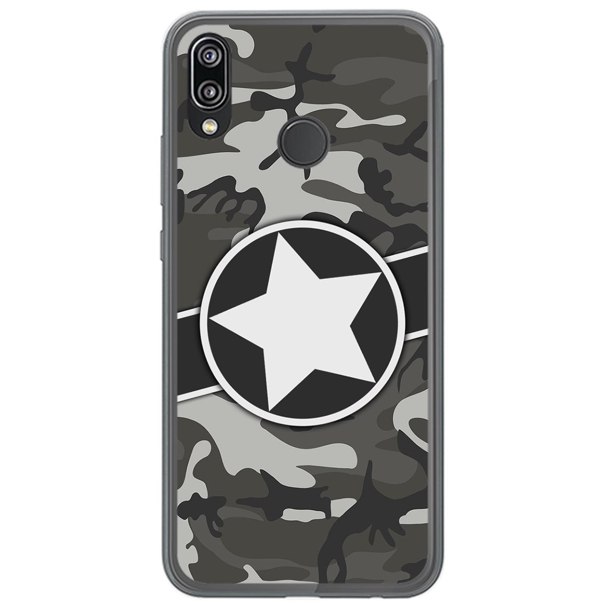 Funda Gel Tpu para Huawei P20 Lite diseño Camuflaje 02 Dibujos