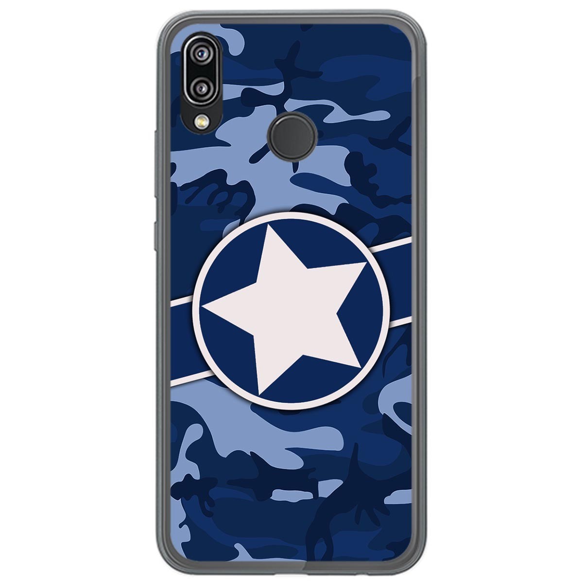 Funda Gel Tpu para Huawei P20 Lite diseño Camuflaje 03 Dibujos