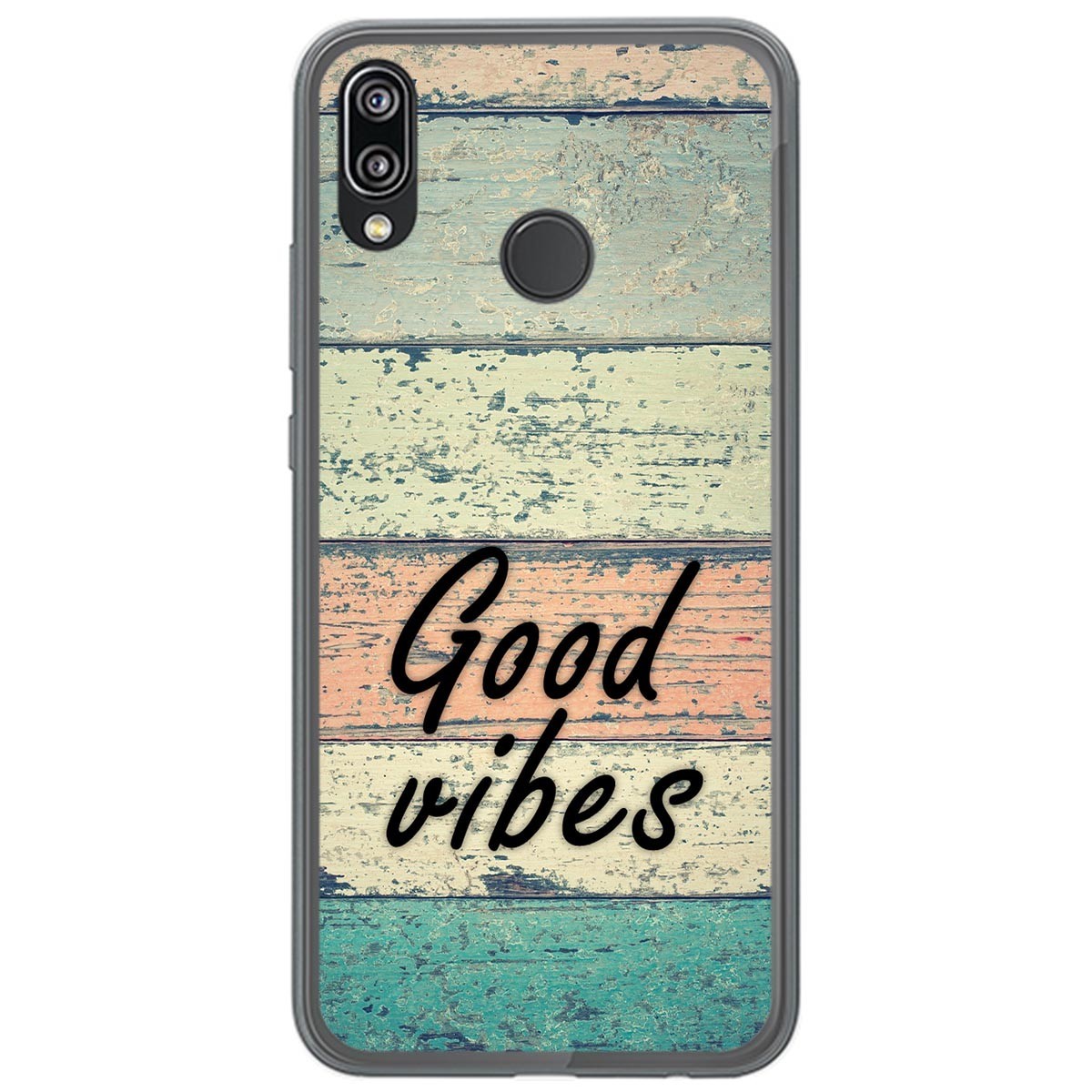 Funda Gel Tpu para Huawei P20 Lite diseño Madera 01 Dibujos