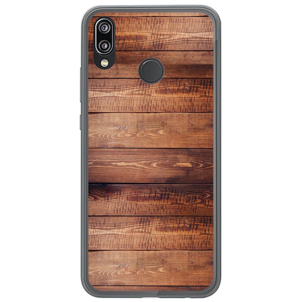Funda Gel Tpu para Huawei P20 Lite diseño Madera 02 Dibujos