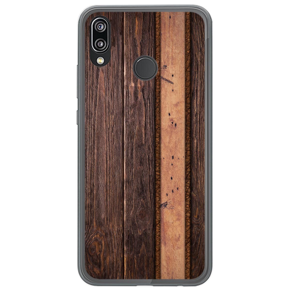 Funda Gel Tpu para Huawei P20 Lite diseño Madera 05 Dibujos