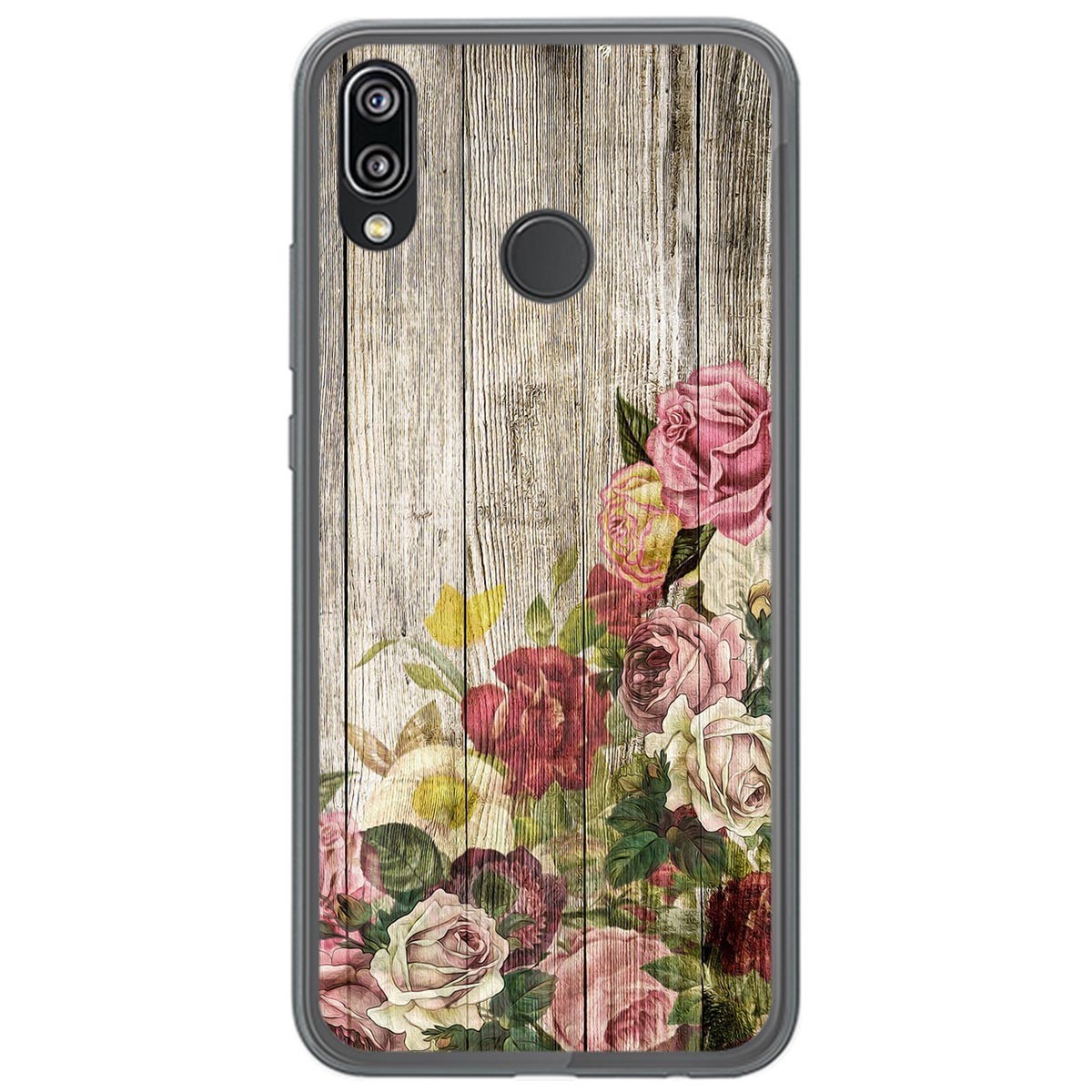 Funda Gel Tpu para Huawei P20 Lite diseño Madera 08 Dibujos